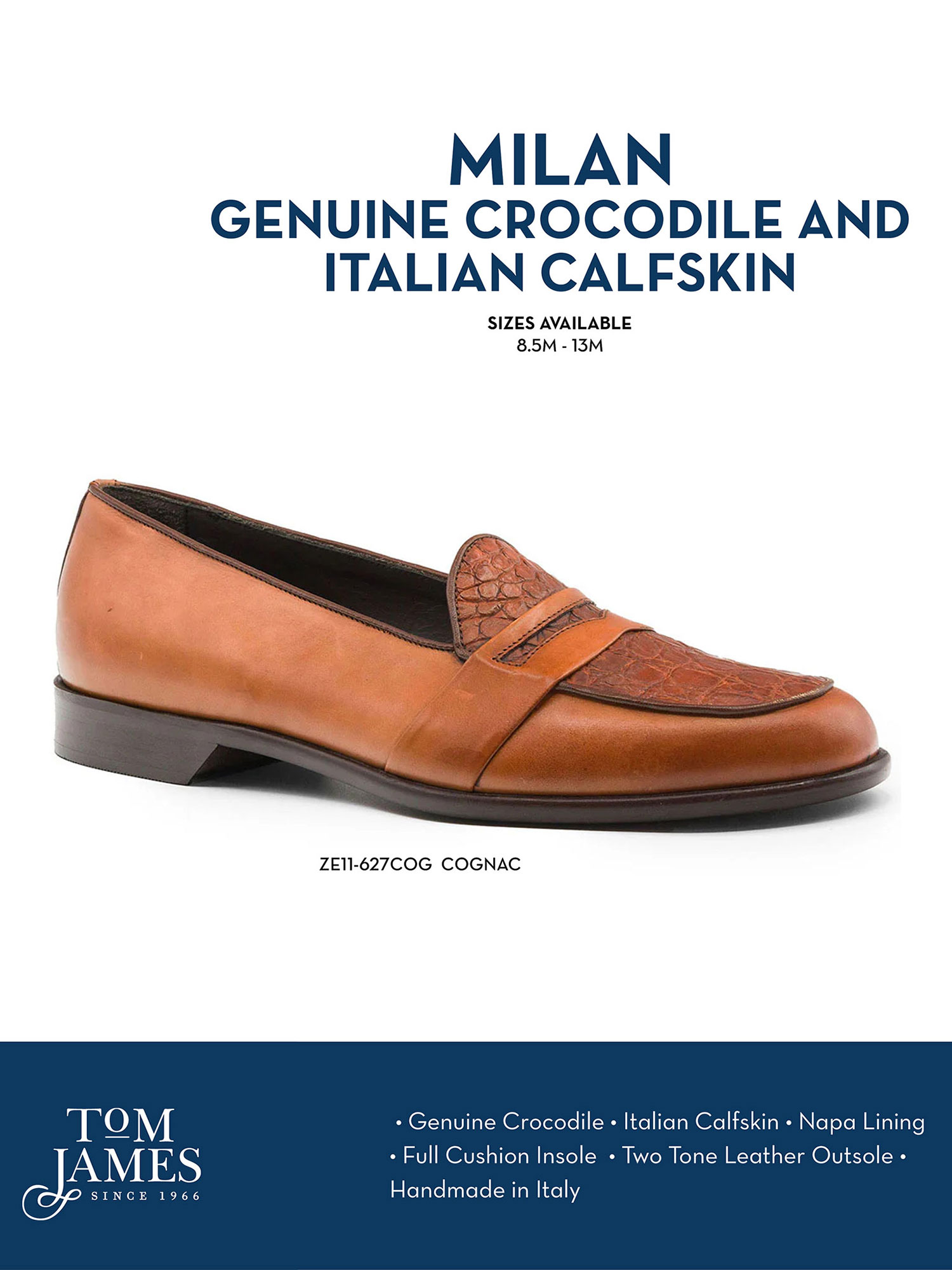 MILAN CROCODILE & CALFSKIN SLIP ON LOAFER - Zelli