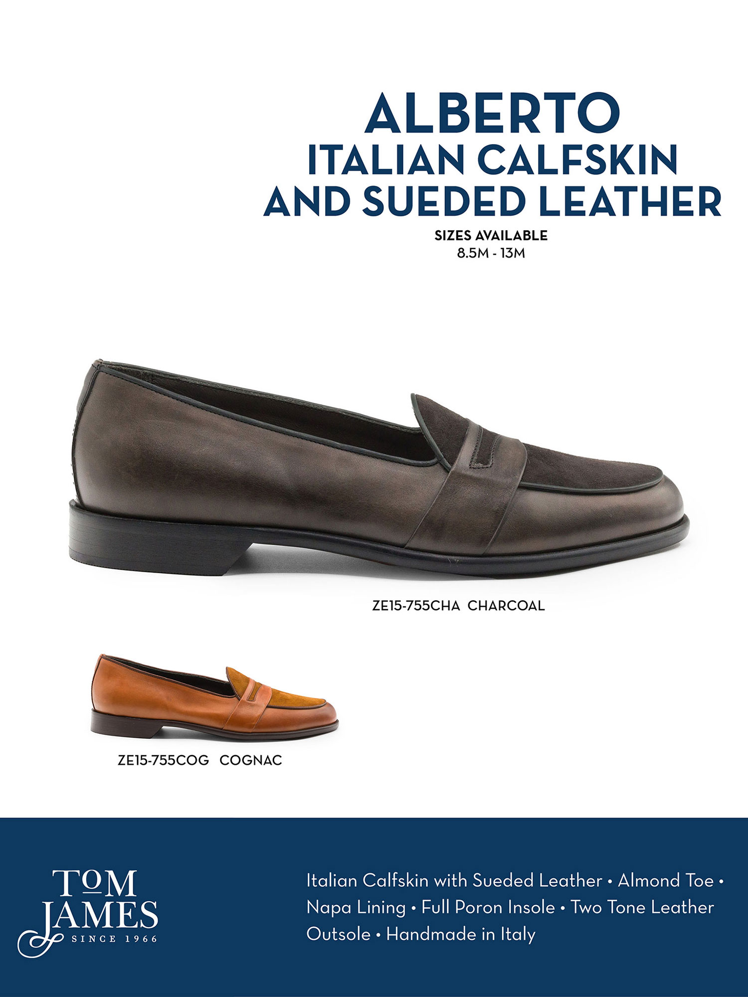 ALBERTO Italian Calf & Suede Loafer - Zelli
