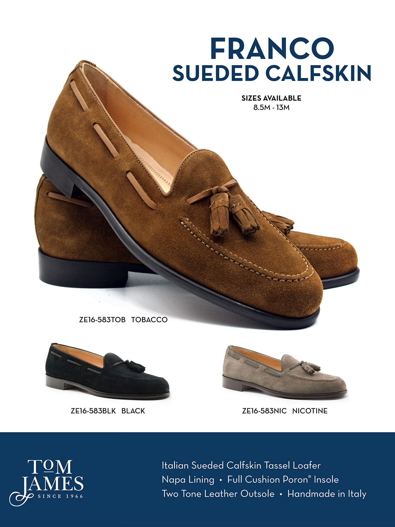 FRANCO SUEDE CALFSKIN TASSEL LOAFER - Zelli