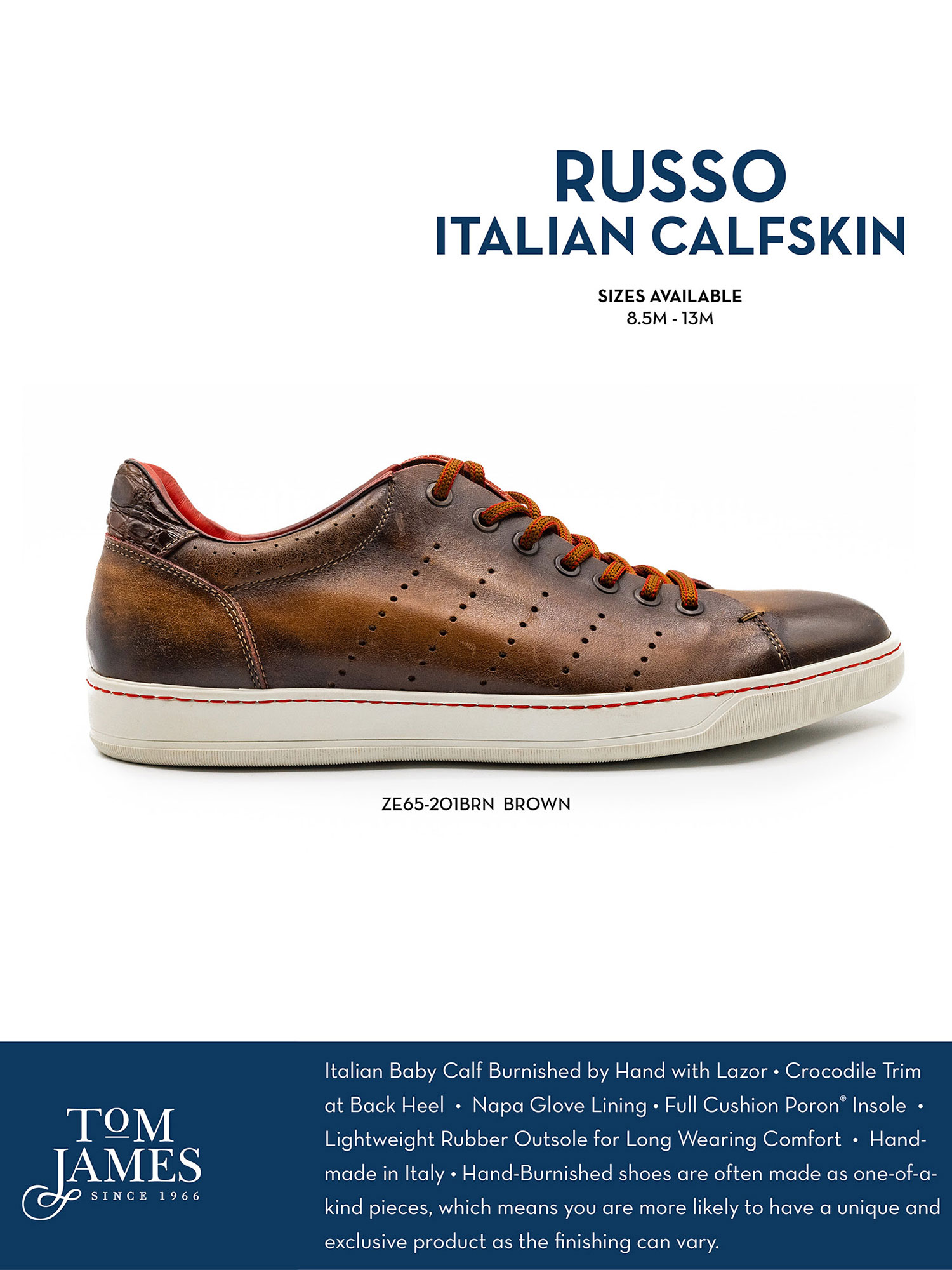 RUSSO BURNISHED ITALIAN CALFSKIN - Zelli