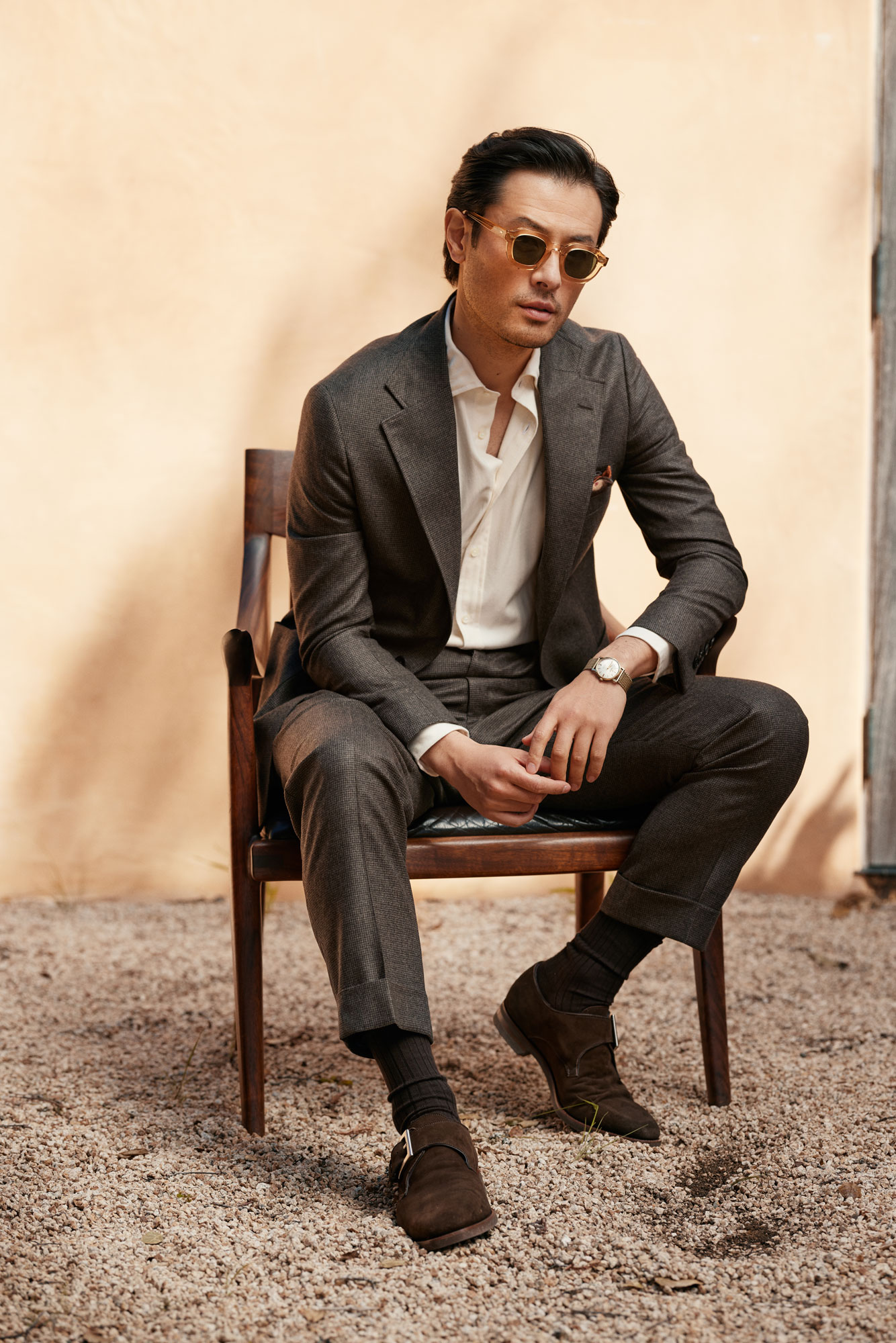 Brown Houndstooth Suit