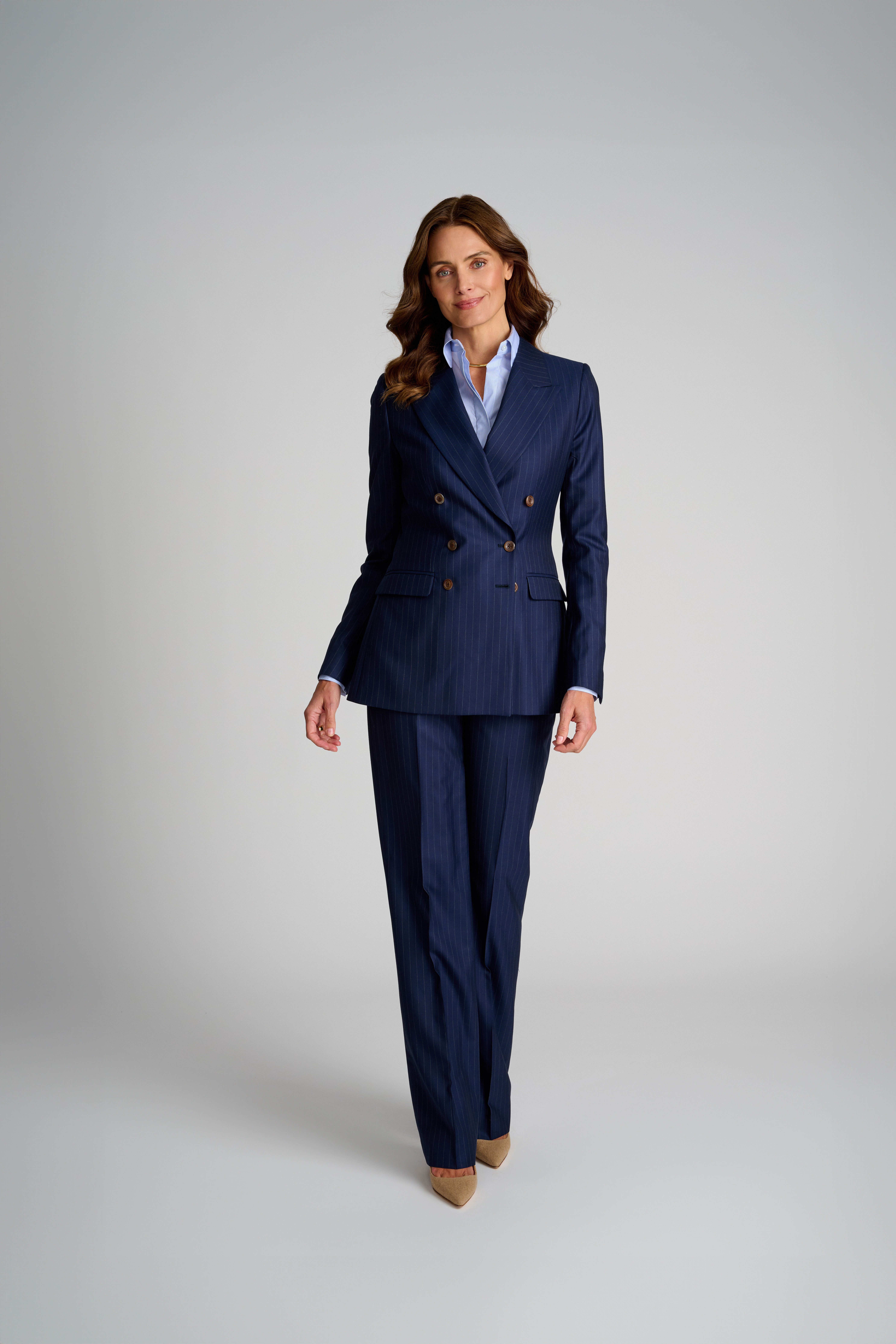 Navy Pinstripe Suit