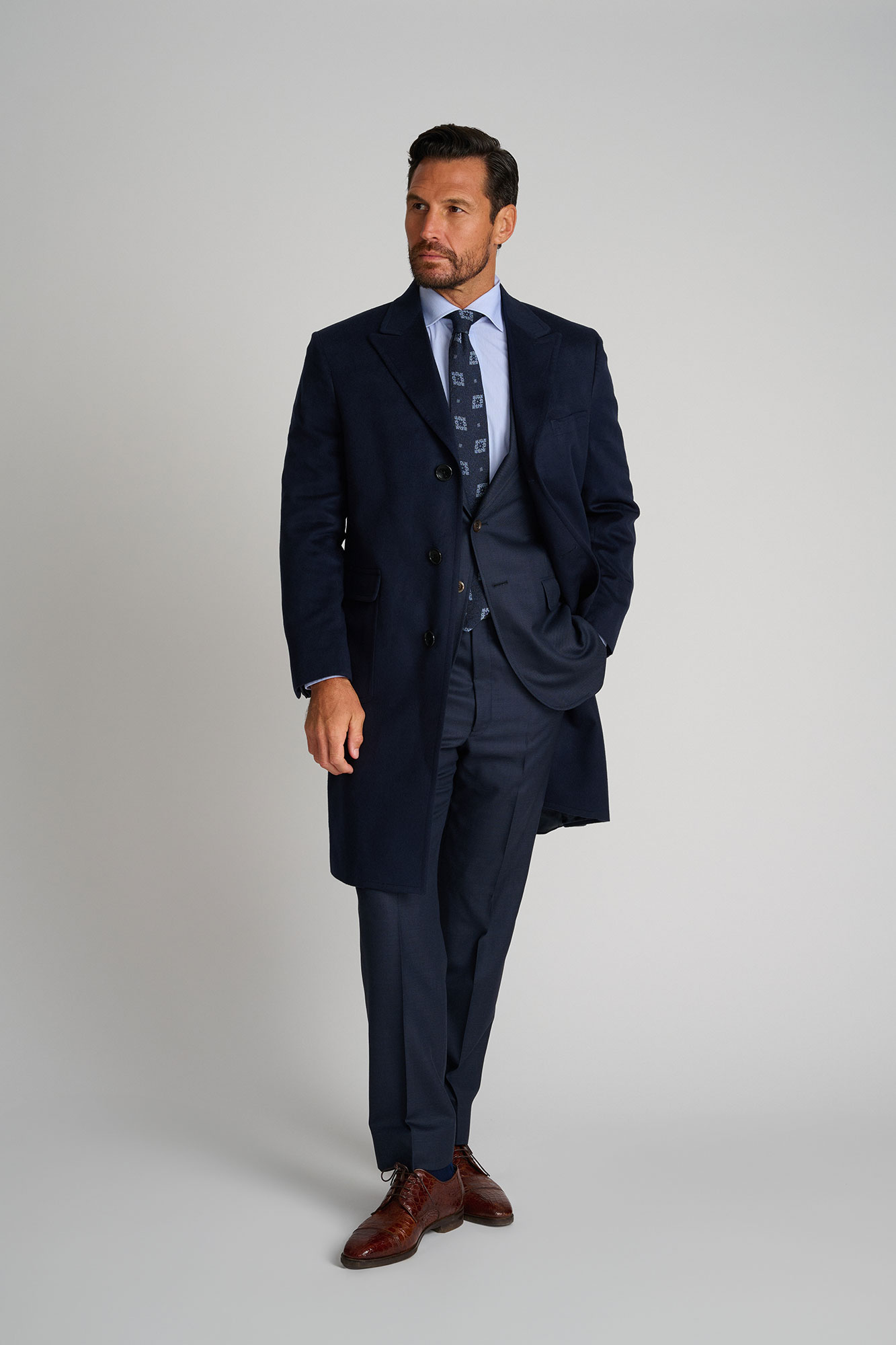 Solid Navy Topcoat