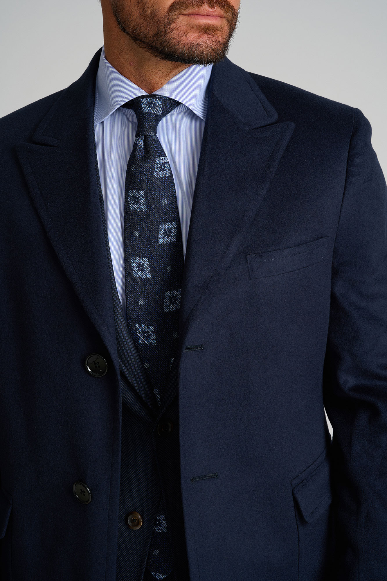 Solid Navy Topcoat