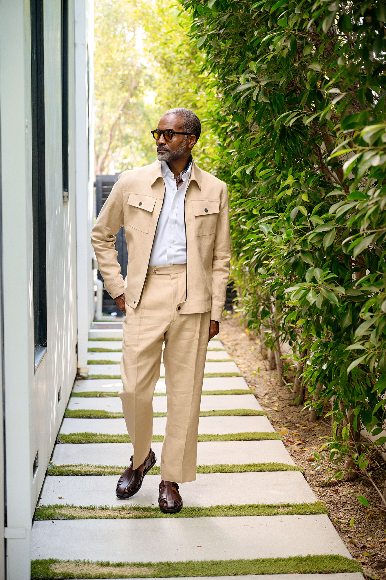 Tan Linen Trousers
