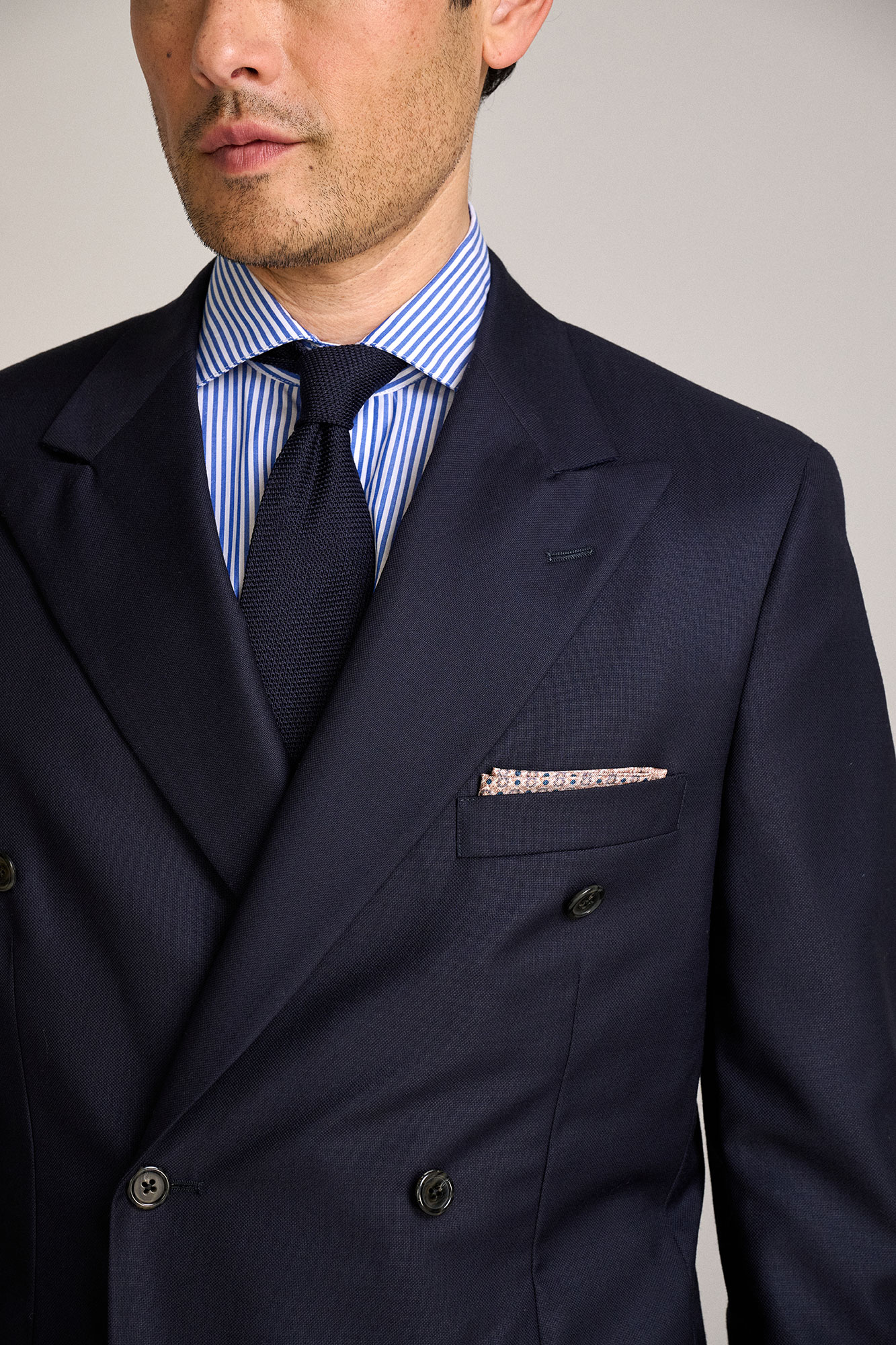 Double Breasted Navy Suit