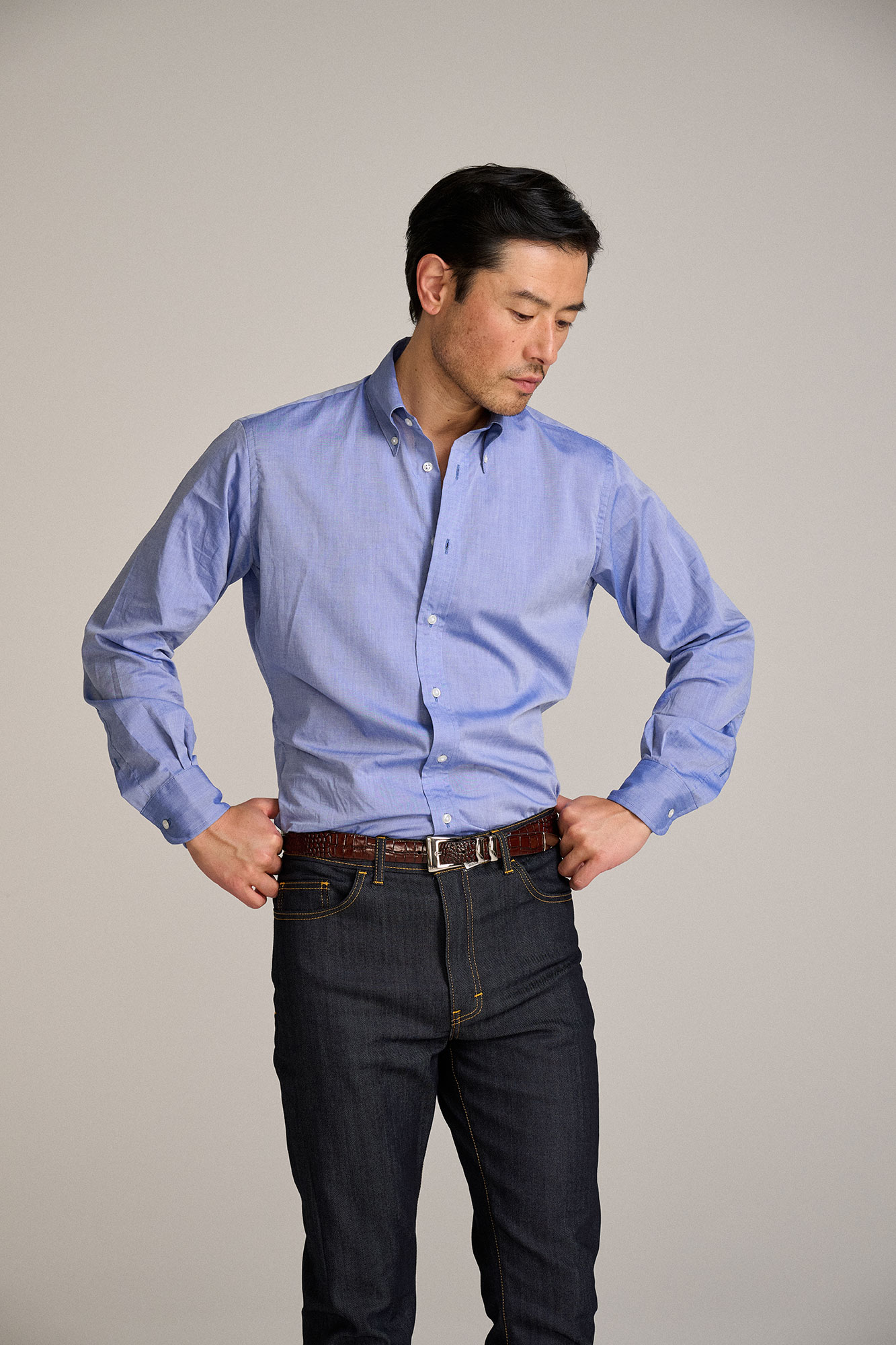 Cotton Chambray Dress Shirt