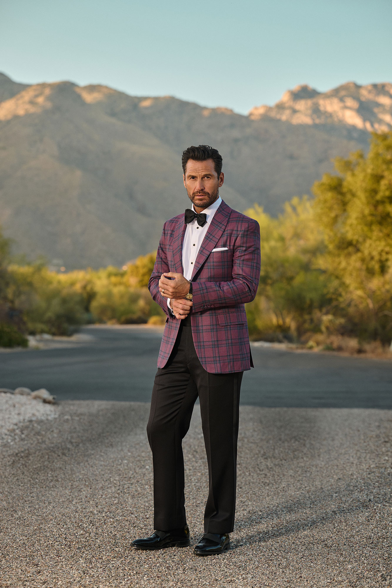 Burgundy Tartan Dinner Jacket