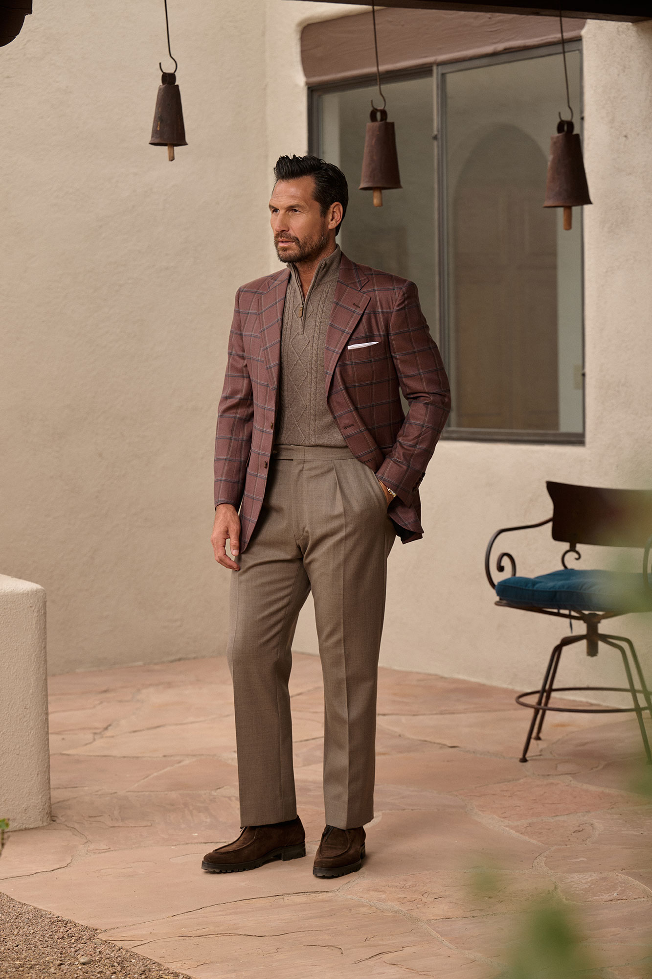 Light Tan Plain Trousers