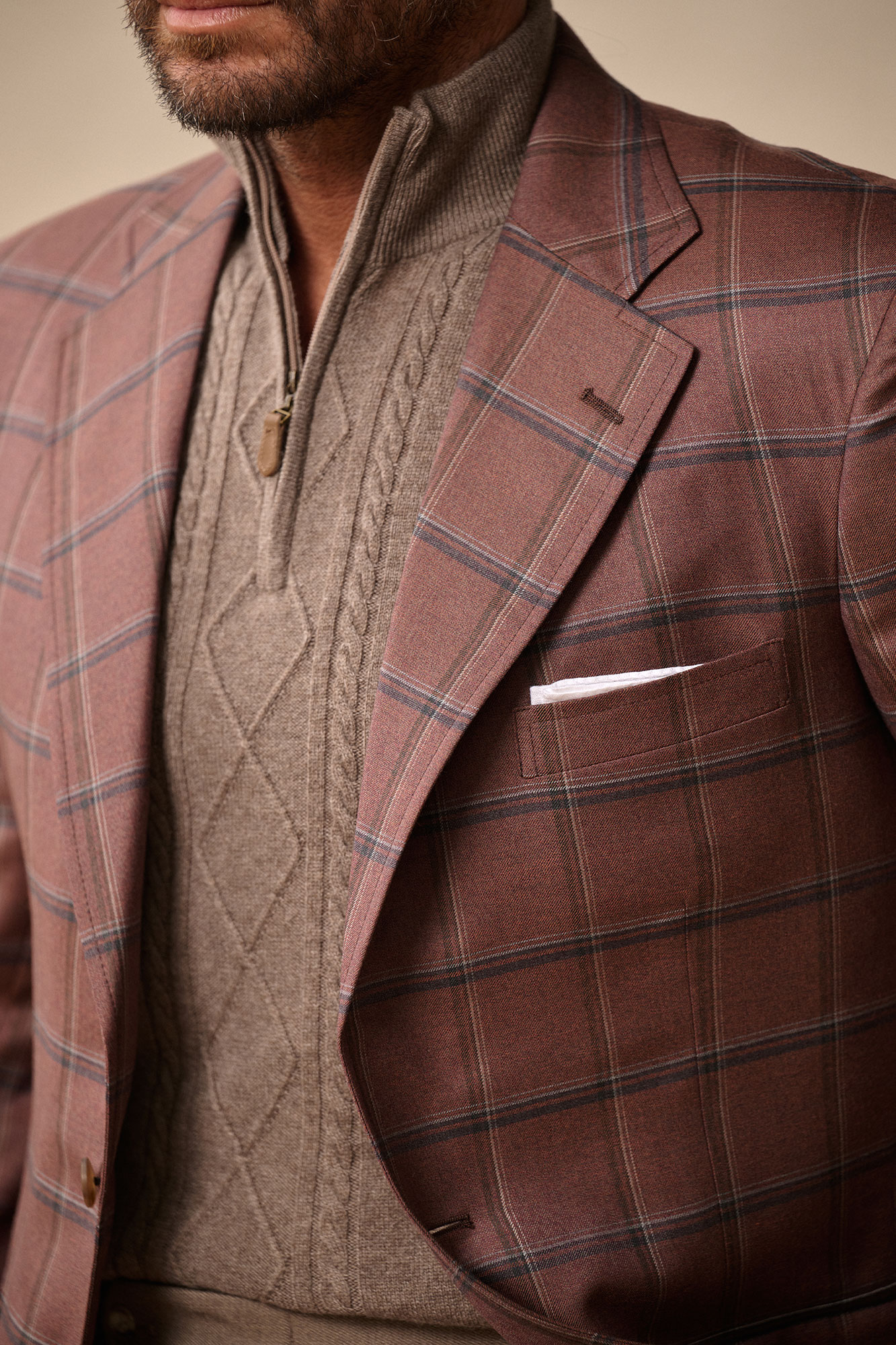 Rust Windowpane Sportscoat