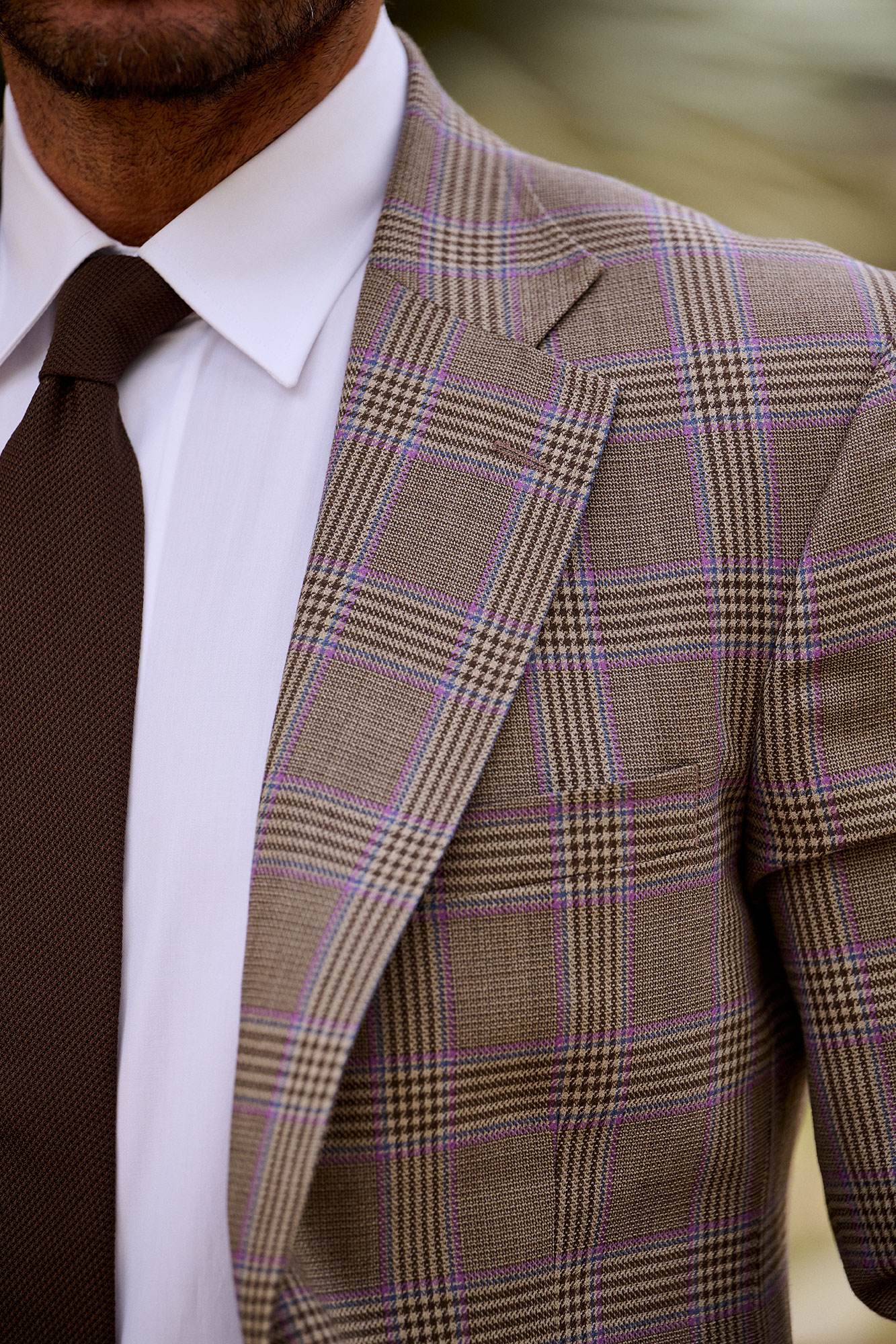 Tan Glen Plaid Jacket