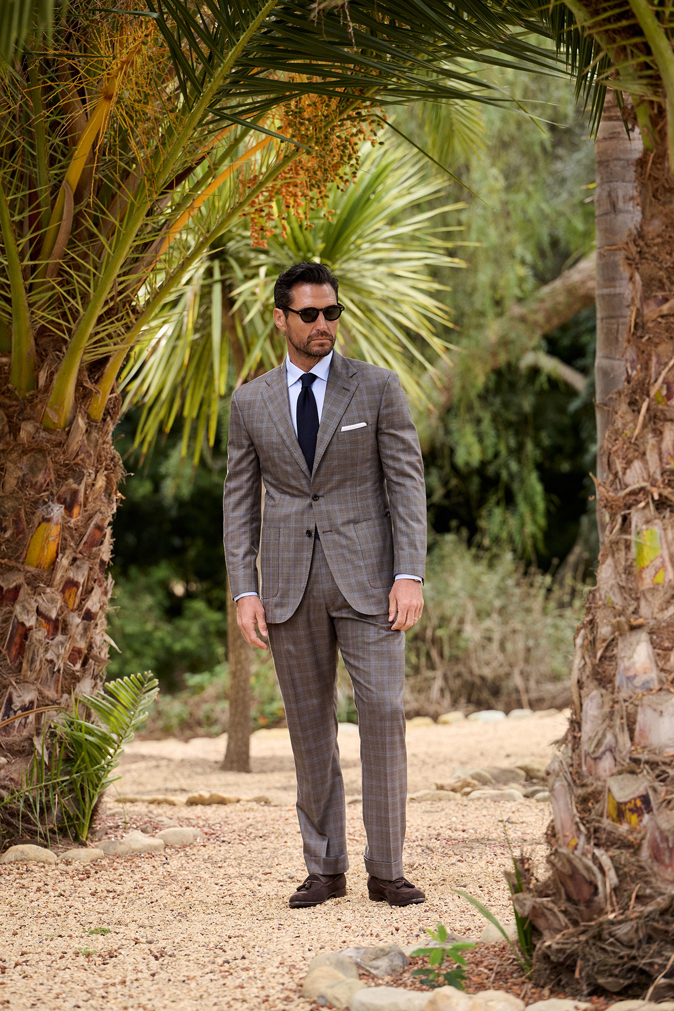 Mocha Glen Plaid Suit