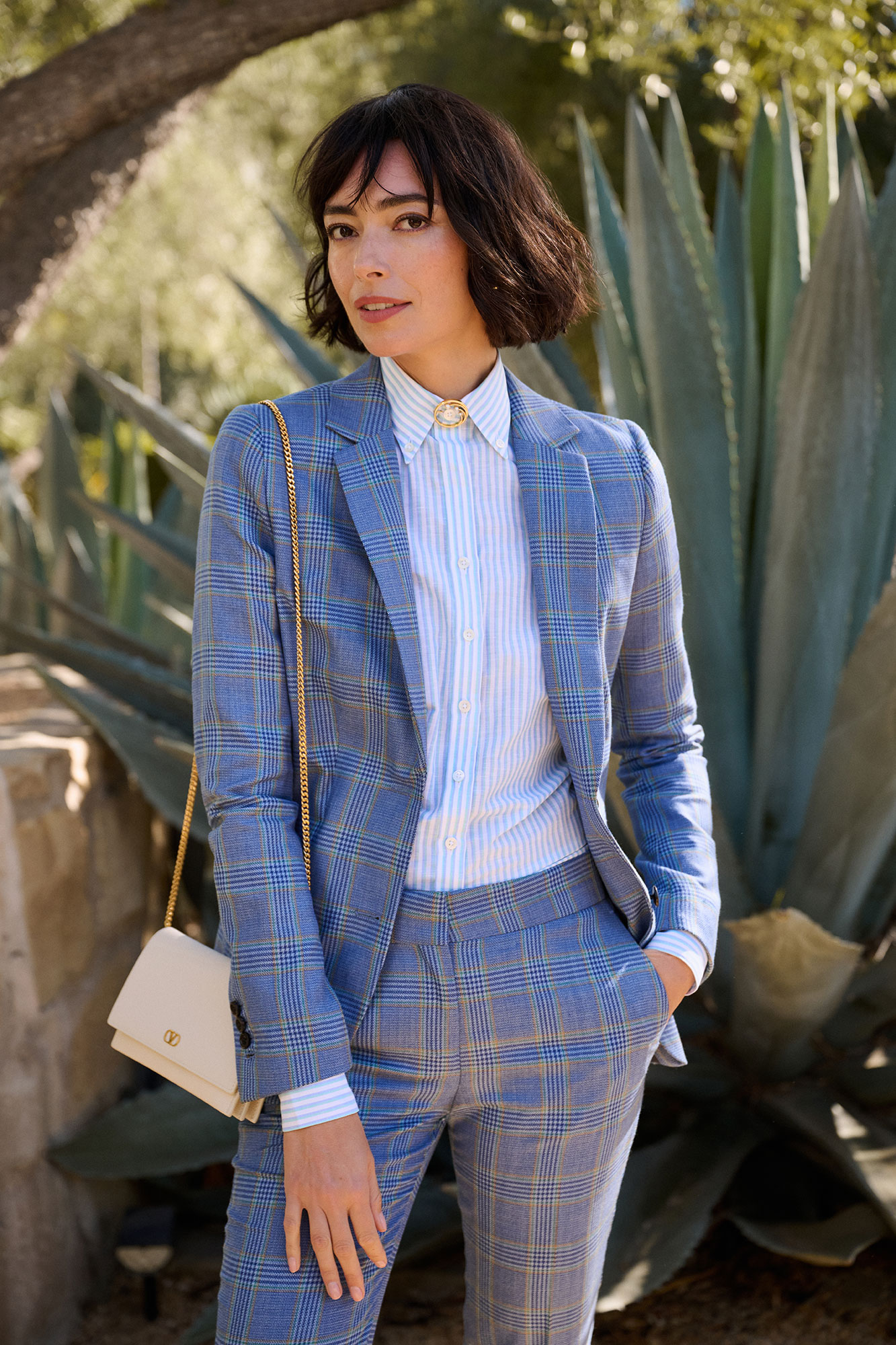 Blue & Green Striped Shirt