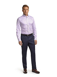 CUSTOM SHIRTS                                                                                                                                                                                                                                             , Executive Collection Lavender Stripe Men's Custom Dress Shirt