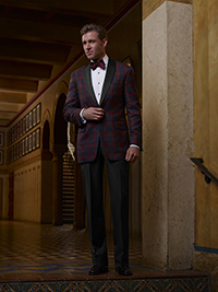 FORMAL GALLERY                                                                                                                                                                                                                                            , Red Plaid Tuxedo Jacket