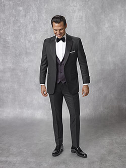 FORMAL GALLERY                                                                                                                                                                                                                                            , Super 140's Black Solid Tuxedo