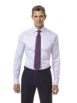 CUSTOM SHIRTS                                                                                                                                                                                                                                             , Purple Striped Custom Dress Shirt