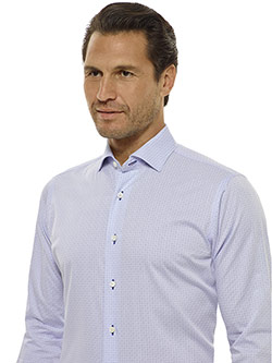 CUSTOM SHIRTS                                                                                                                                                                                                                                             , Tom James Custom Blue Textured Shirt