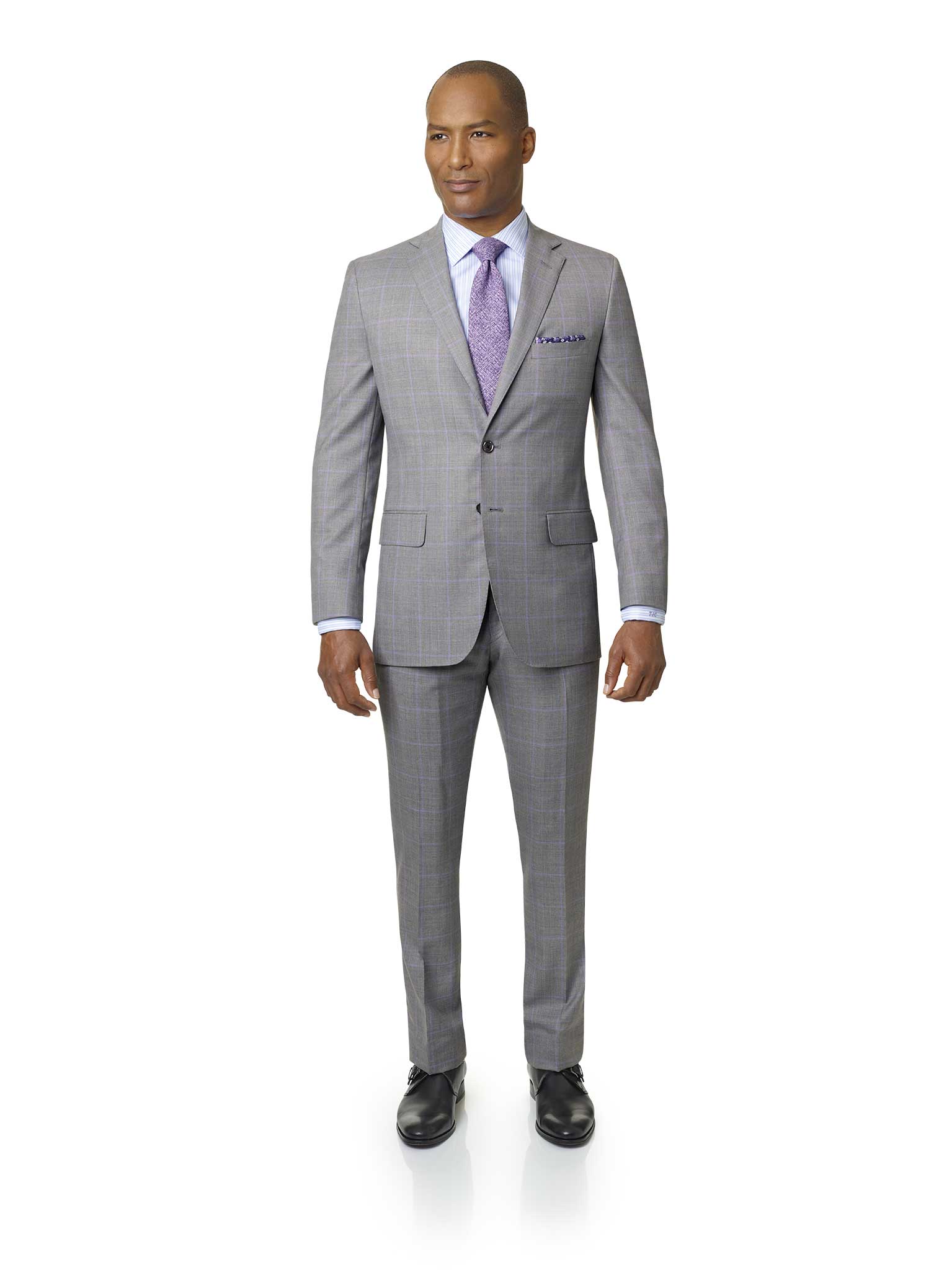Custom Stone Plaid Suit