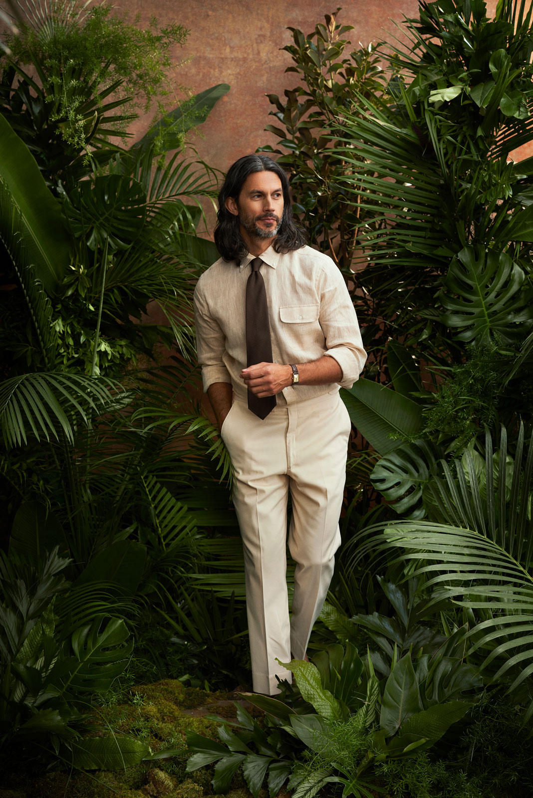 Beige Cotton Trousers