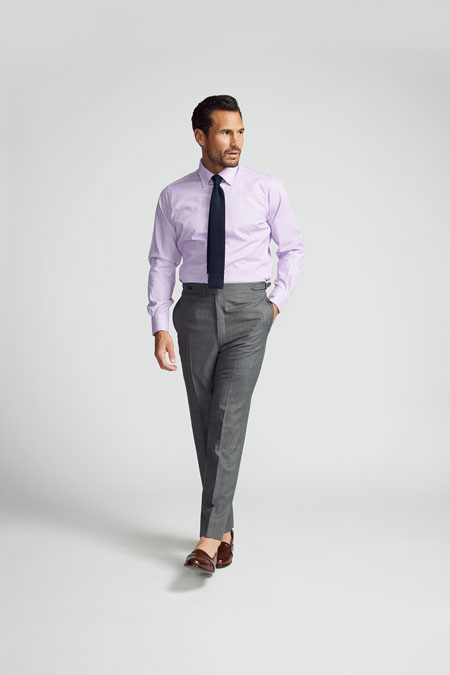 Gray Sharkskin Trouser