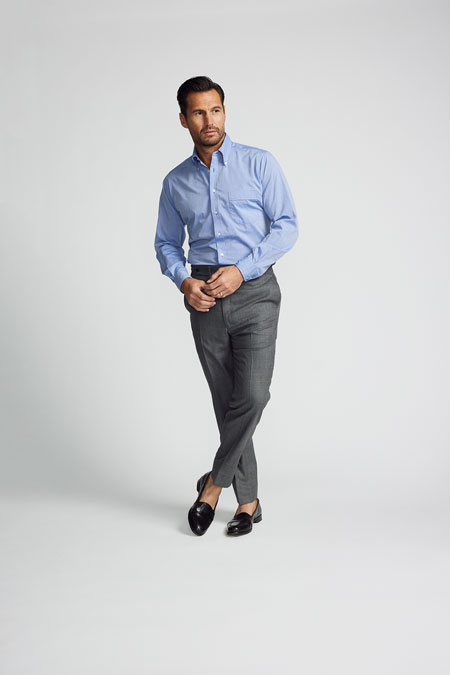 Gray Sharkskin Trouser