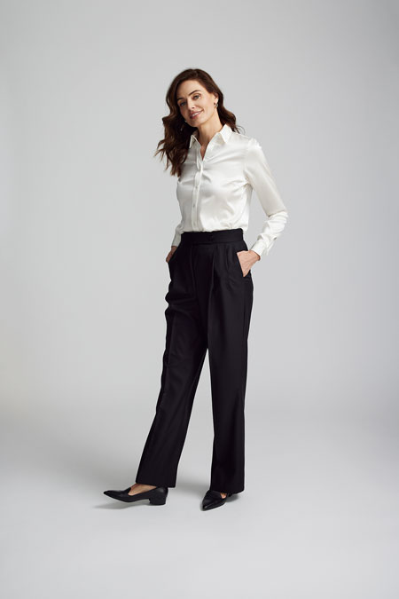 Wide Leg Pleated Trouser