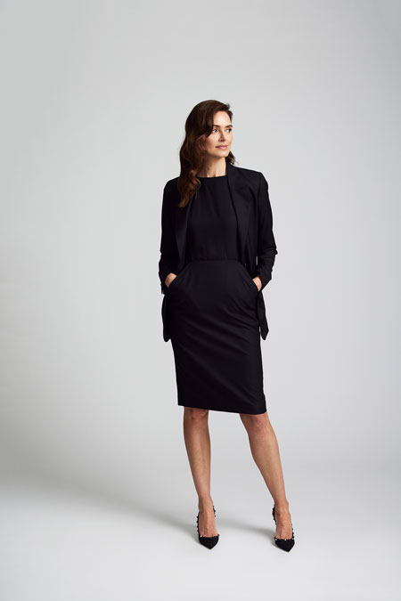 Cap-Sleeved Black Dress