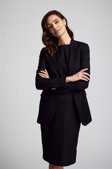 Black Super 140s Jacket