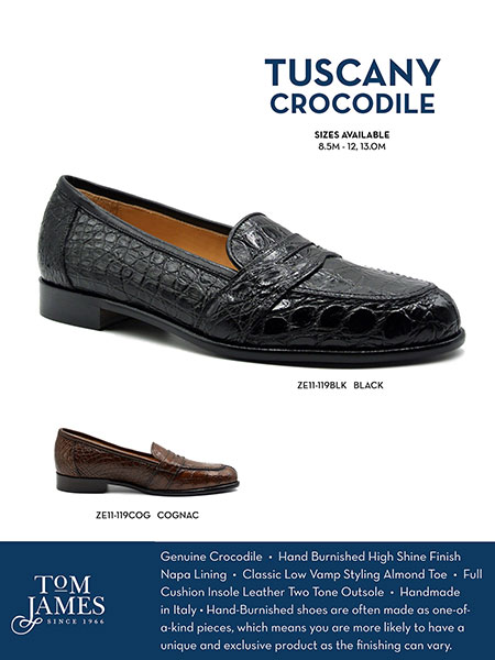 Zelli Sportswear Catalog Spring 2026                                                                                                                                                                                                                      , TUSCANY CROCODILE PENNY LOAFER - Zelli