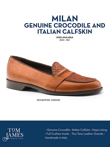 Zelli Sportswear Catalog Spring 2026                                                                                                                                                                                                                      , MILAN CROCODILE & CALFSKIN SLIP ON LOAFER - Zelli
