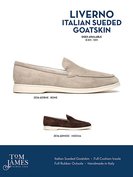 Zelli Sportswear Catalog Spring 2026                                                                                                                                                                                                                      , LIVORNO SUEDED ITALIAN GOATSKIN LOAFER - Zelli