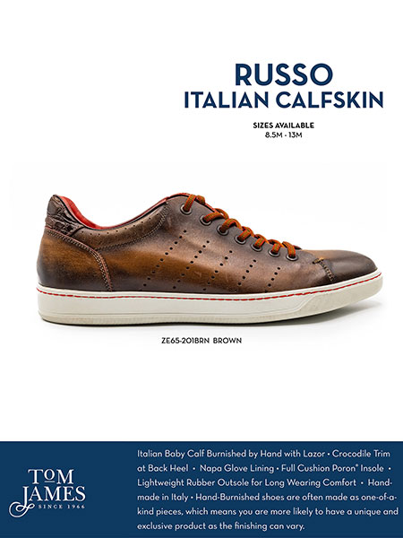 Zelli Sportswear Catalog Spring 2026                                                                                                                                                                                                                      , RUSSO BURNISHED ITALIAN CALFSKIN - Zelli