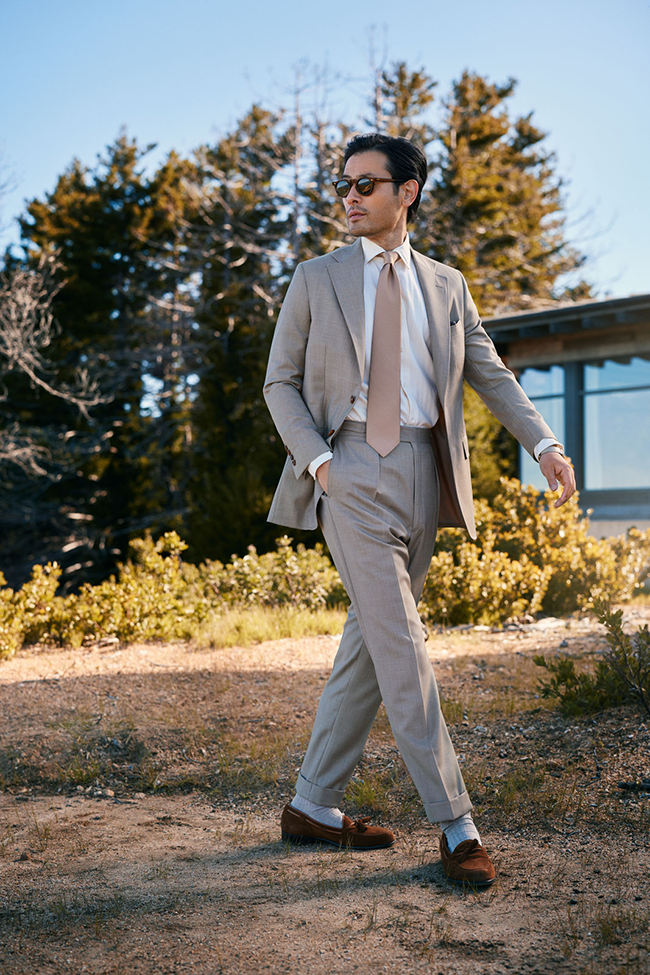 Men's Fall 2024 Look Book                                                                                                                                                                                                                                 , Birdseye Suit