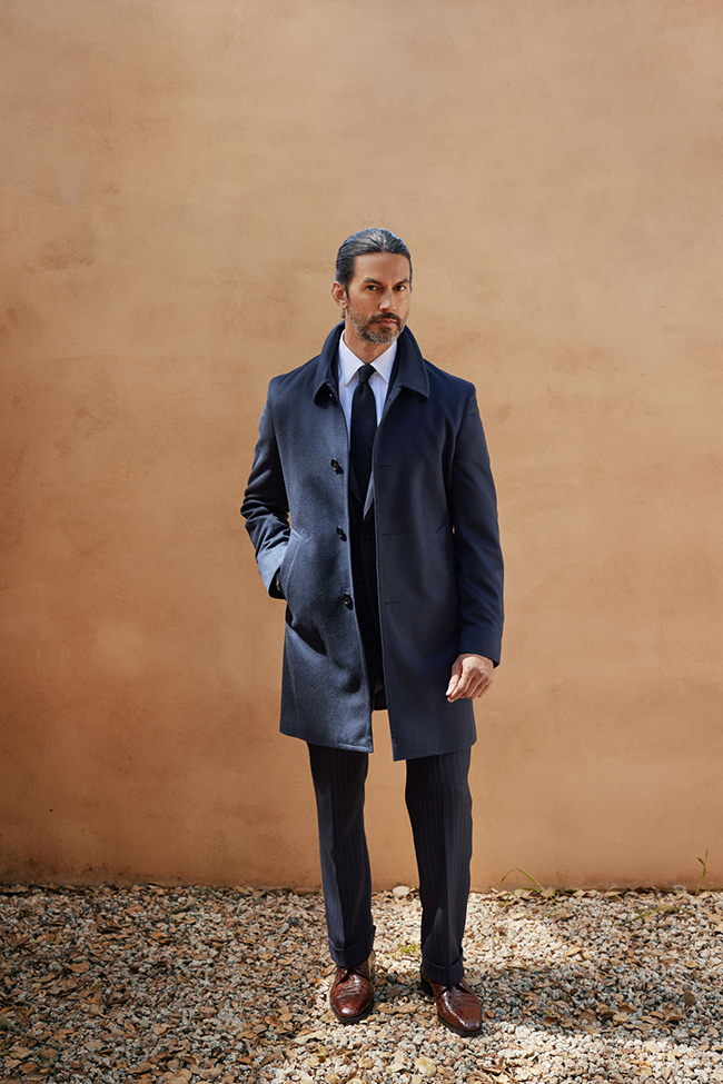 Mens Coats Blog                                                                                                                                                                                                                                           , Navy Cashmere Topcoat