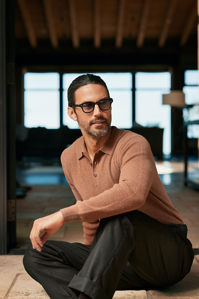 Men's Fall 2024 Look Book                                                                                                                                                                                                                                 , Ribbed Long Sleeve Polo