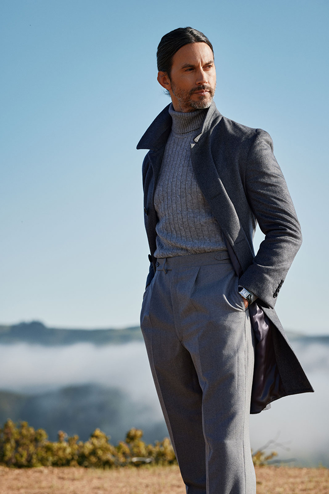 Charcoal Cashmere Topcoat