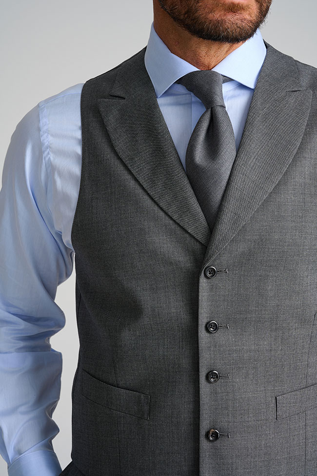 Mens Oxxford                                                                                                                                                                                                                                              , Gray Sharkskin Vest