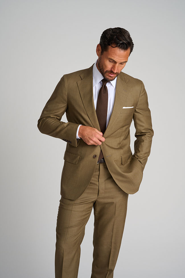 Mens Oxxford                                                                                                                                                                                                                                              , Taupe Sharkskin Suit