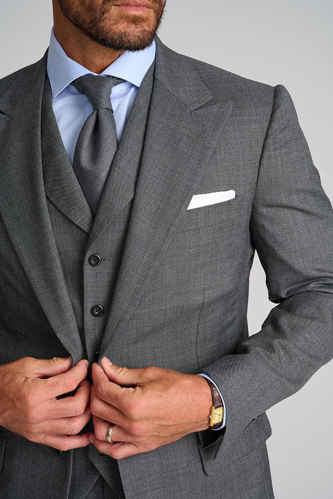 Mens Oxxford                                                                                                                                                                                                                                              , Gray Sharkskin Suit
