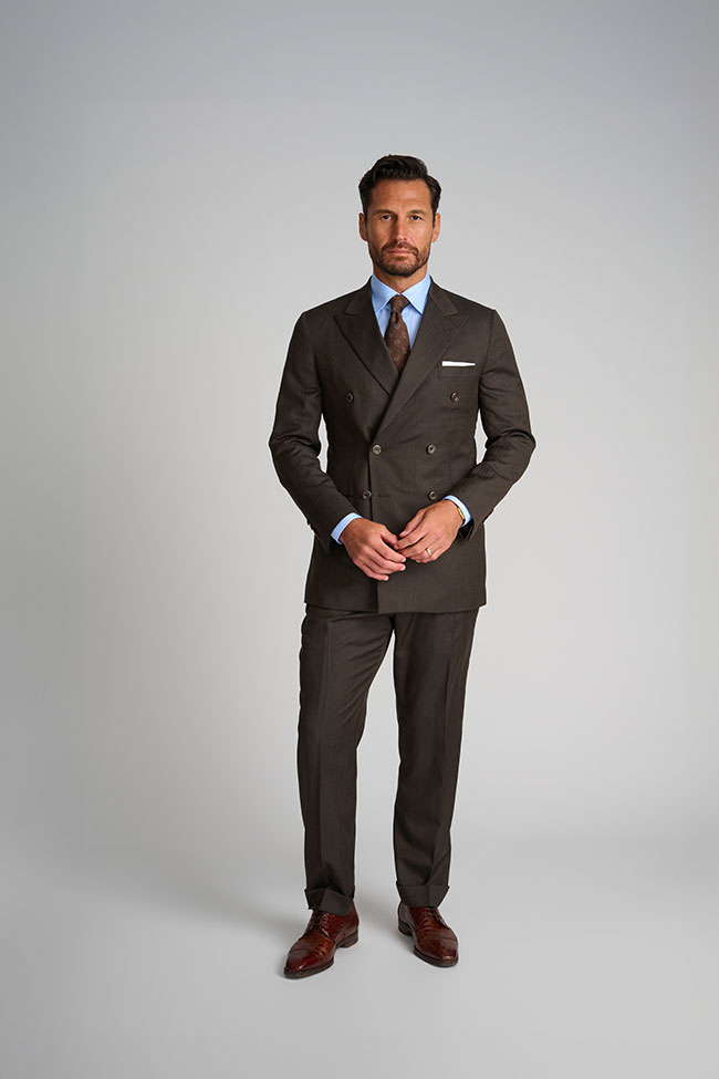 Mens Oxxford                                                                                                                                                                                                                                              , Brown Herringbone Suit