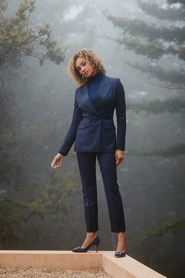 Navy Blue Double-Breasted Tuxedo