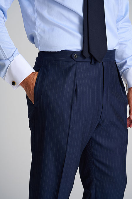 Mens Oxxford                                                                                                                                                                                                                                              , Navy Pinstripe Suit