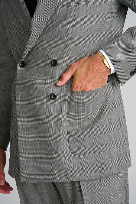 Mens Oxxford                                                                                                                                                                                                                                              , B&W Glen Plaid Suit