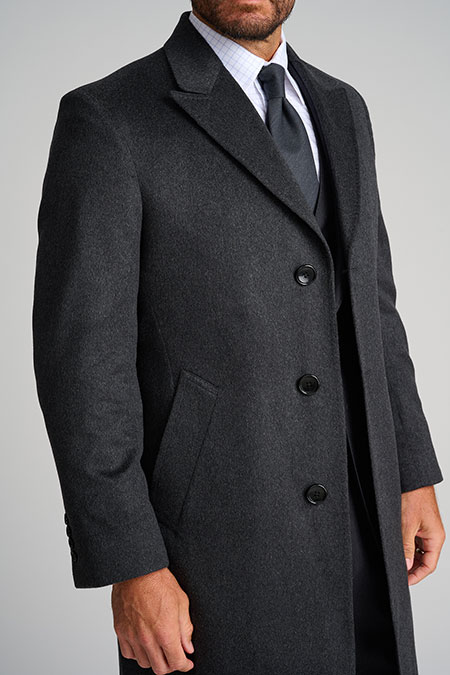 Mens Oxxford                                                                                                                                                                                                                                              , Charcoal Topcoat