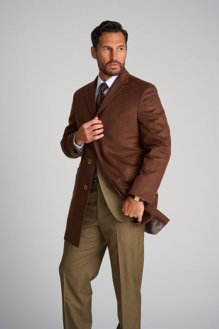 Mens Oxxford                                                                                                                                                                                                                                              , Brown Car Coat
