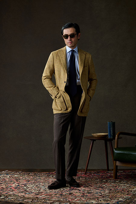Harris Tweed Windowpane Jacket - Holland & Sherry