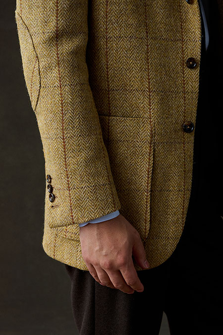 Harris Tweed Windowpane Jacket - Holland & Sherry