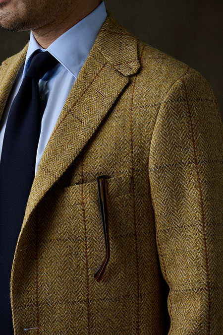 Harris Tweed Windowpane Jacket - Holland & Sherry