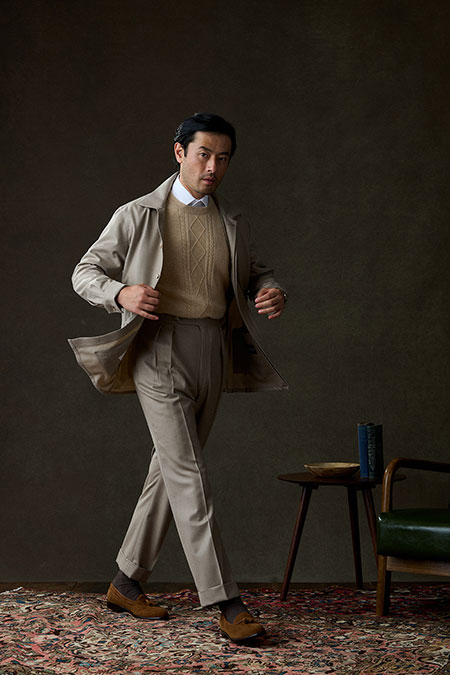 Light Tan Flannel Overshirt & Trousers